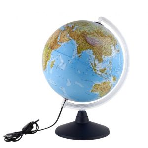 GLOBO TERRAQUEO FISICO POLITICO CON LUZ  26CM