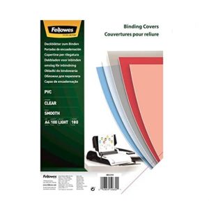 CAJA 100 PORTADAS ENCUARDERNAR  POLIPROPILENO A4 500M TRANSPARENTE