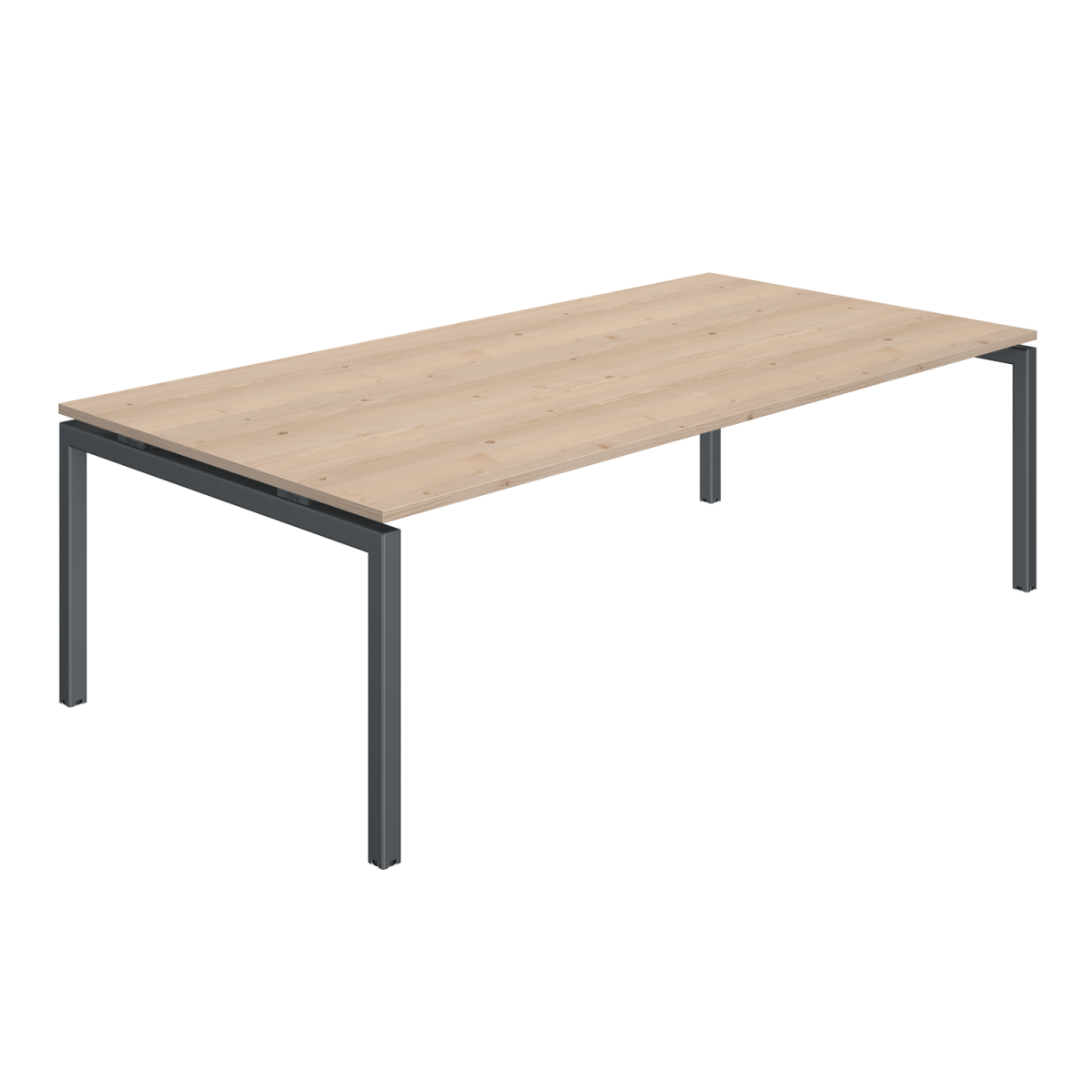 MESA JUNTAS NEXO 200X120X75 PINO NORDICO PATAS ANTRACITA - Imagen 2